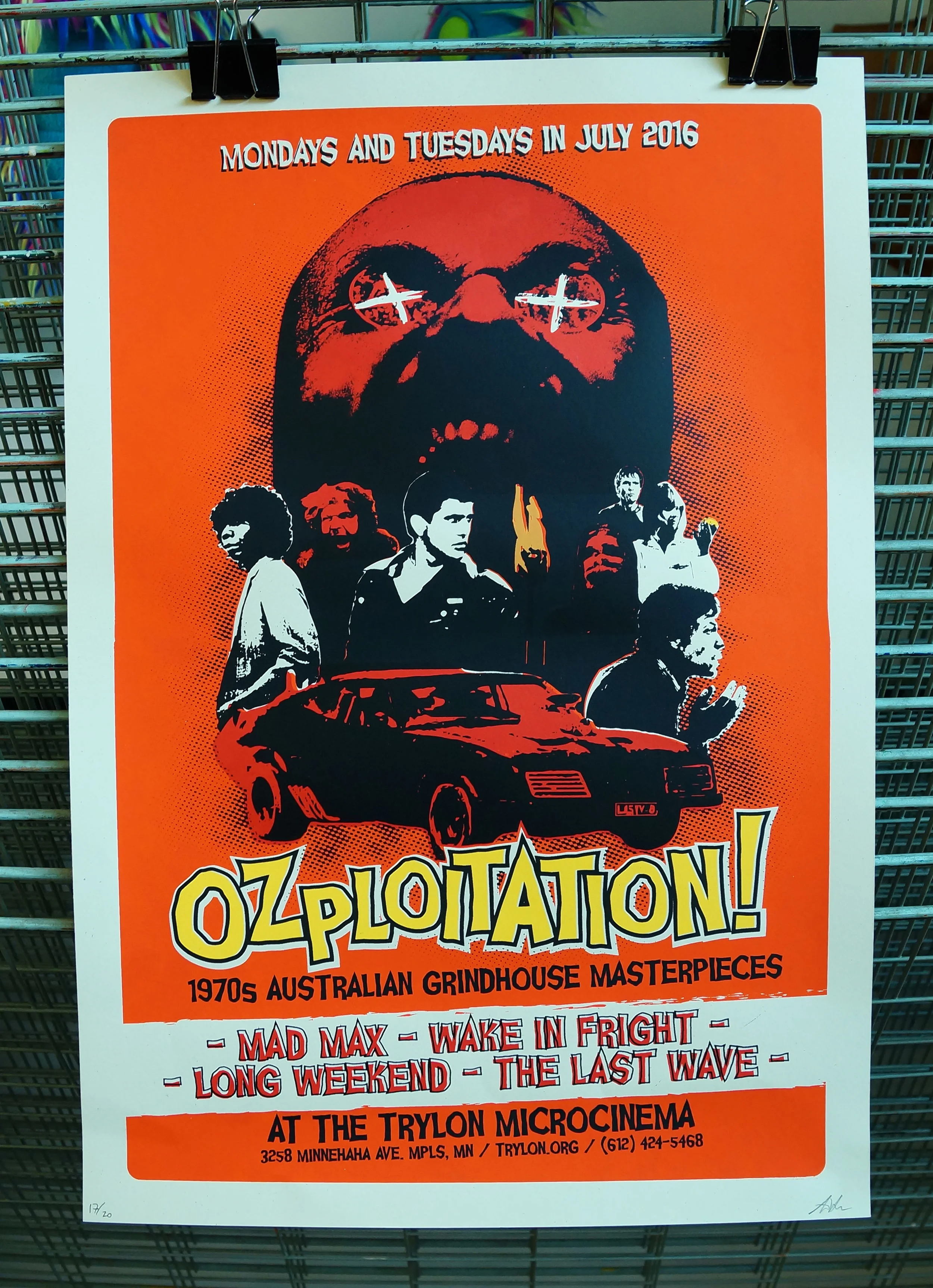 OZPLOITATION SCREENPRINT POSTER — TIM MONSTERS! -